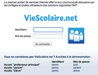 Acces viescolaire.net