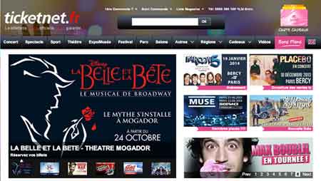 Page accueil Ticketnet